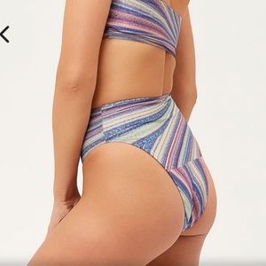 Frankie's Bikinis Jenna High Waist Bikini Bottom L